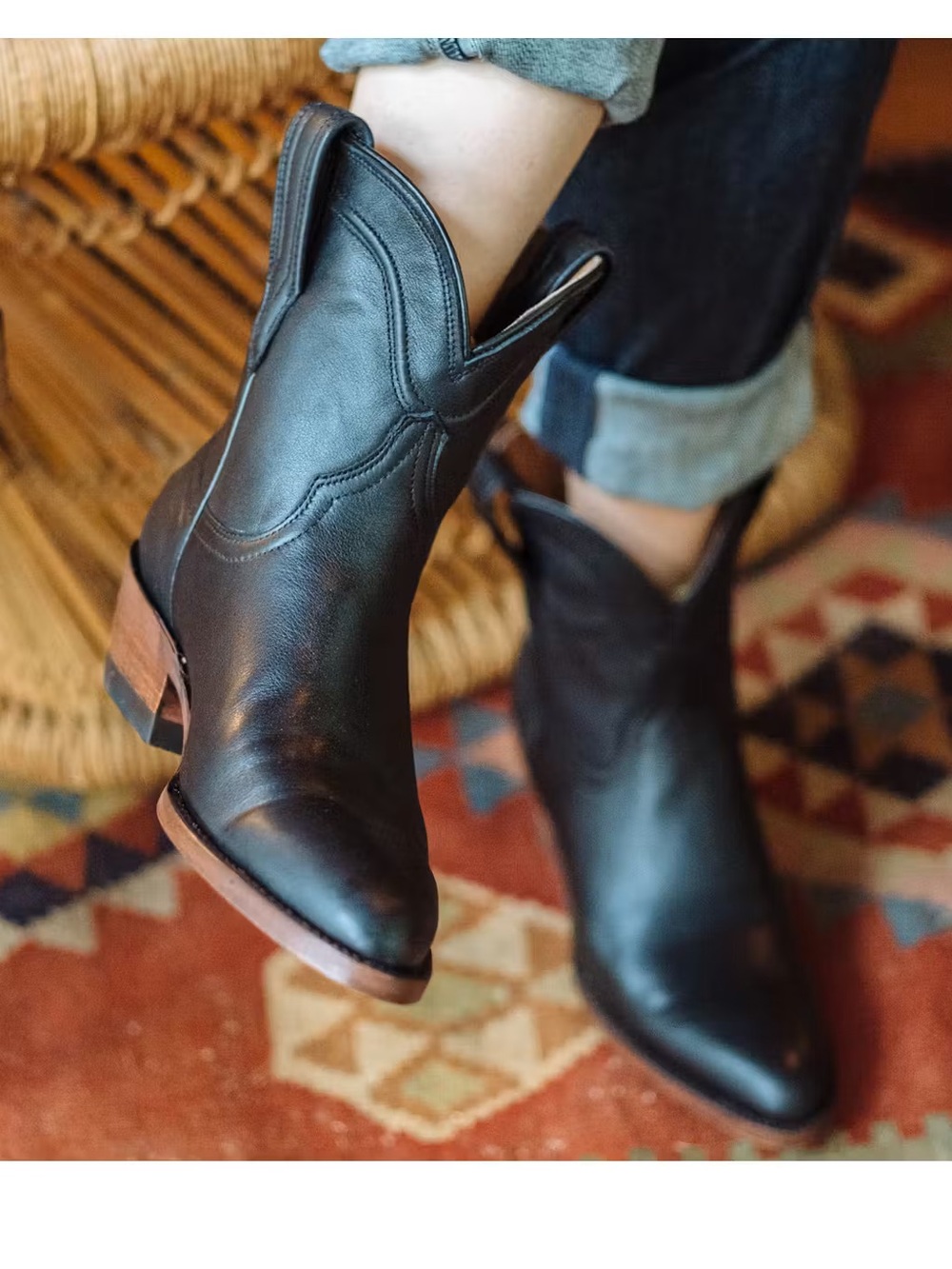 Tecovas Women’s Midnight Black Penny Boots - Size 6.5B